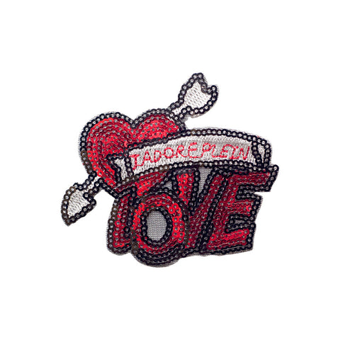 PT405 - Sequin Love Heart (Iron on)