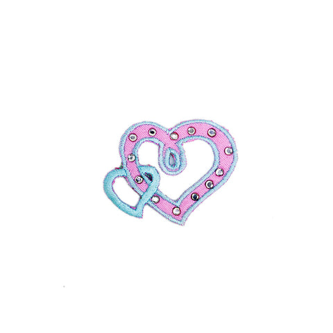 PS1717 - Pink Double Hearts (Iron on)