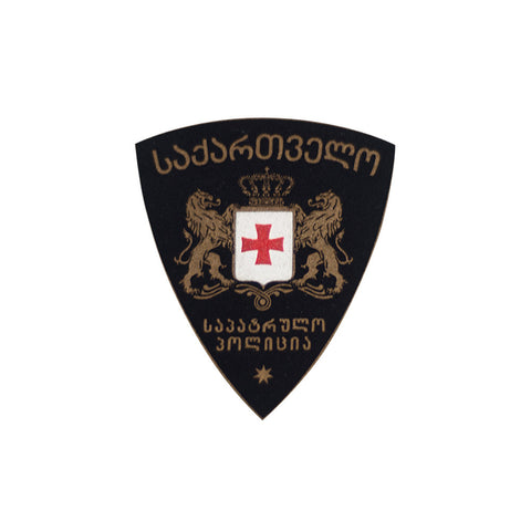 PT500 - Cross with Lions Badge (Sew On)