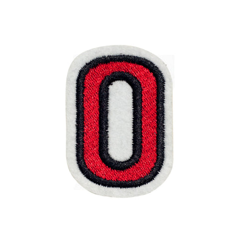 PH171 - Red Number 0 (Iron on)