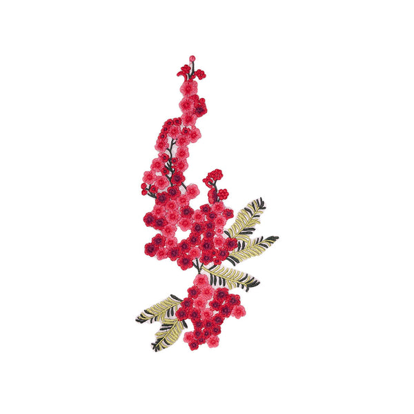 PT1900 - Red Flower Small Leafs XL (Iron on)