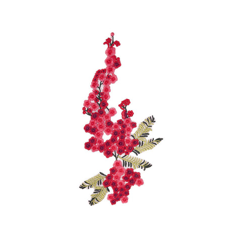 PT1900 - Red Flower Small Leafs XL (Iron on)