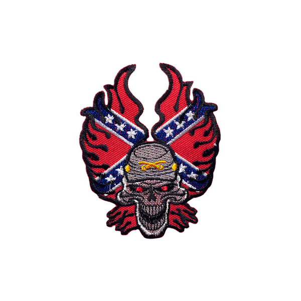 PT528 - Cross Fire Skull (Iron on)