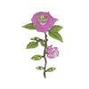 PS1558 - Pink Stonned Rose flower (Iron on)