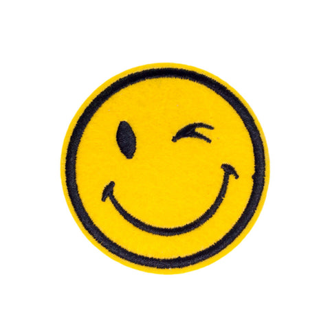PT891 - Blink Smiley Emoji (Iron on)