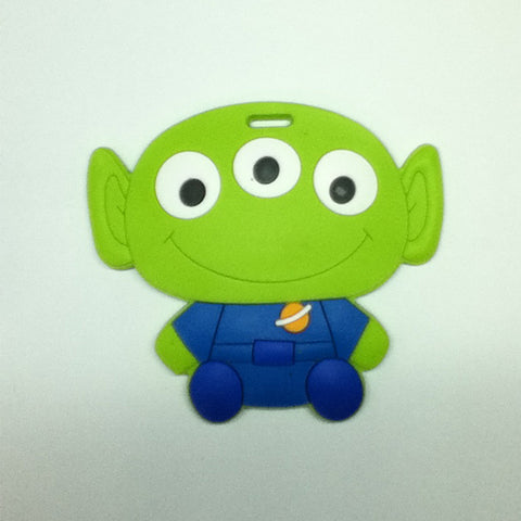 L00379 - Three Eye Green Allien Luggage Tag