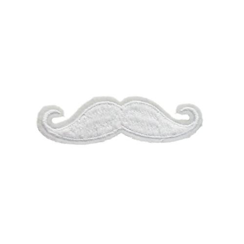 PH191 - Moustache White (Iron on)