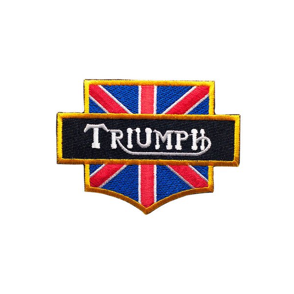 PT404 - Union Jack Triumph Badge (Iron on)