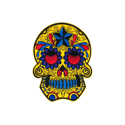 PH1 - Star Sugar Skull (Iron on) Patch