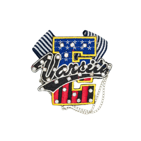 PS1547 - E Varsity Badge (Iron on/Pin)