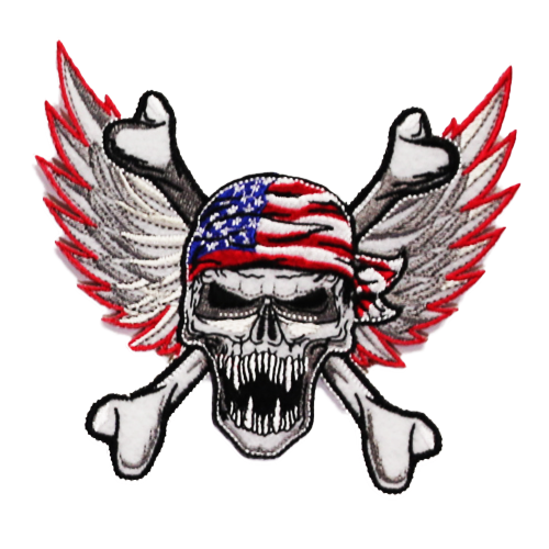 PH135 - Red Wings Skull (Iron on)