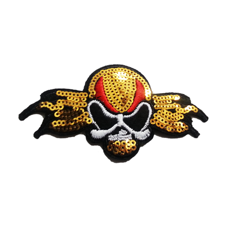 PH216 - Sequin Wings Skull (Iron on)