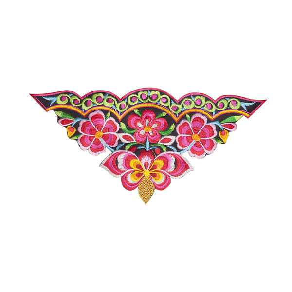 PT1877 - Triangle Colorful Flower Decoration L (Iron on)
