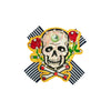 PS1545 - Stone Shiny Skull (Iron on/Pin)