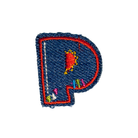 PH1036P - P DENIM LETTER (Iron on)