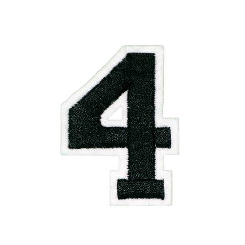 PH176 - Black Number 4 (Iron on)