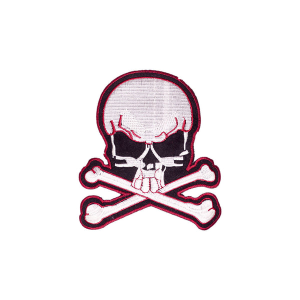 PS1915 - Black Red Skull X (Iron on)