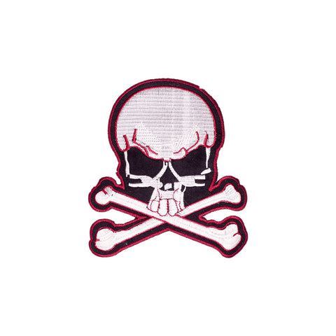 PS1915 - Black Red Skull X (Iron on)