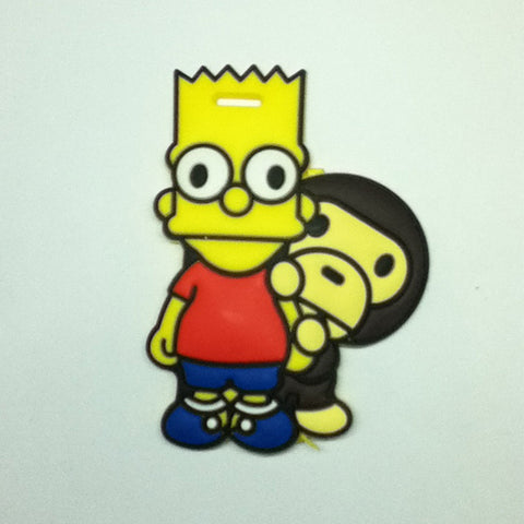 L00304 - Bart w Monkey Luggage Tag