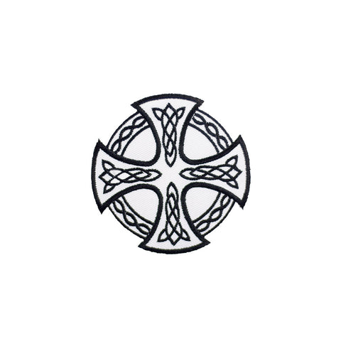 PT617 - White cross shield (Iron on)