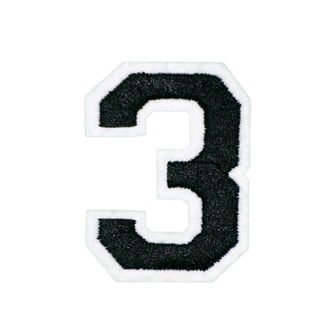 PH175 - Black Number 3 (Iron on)