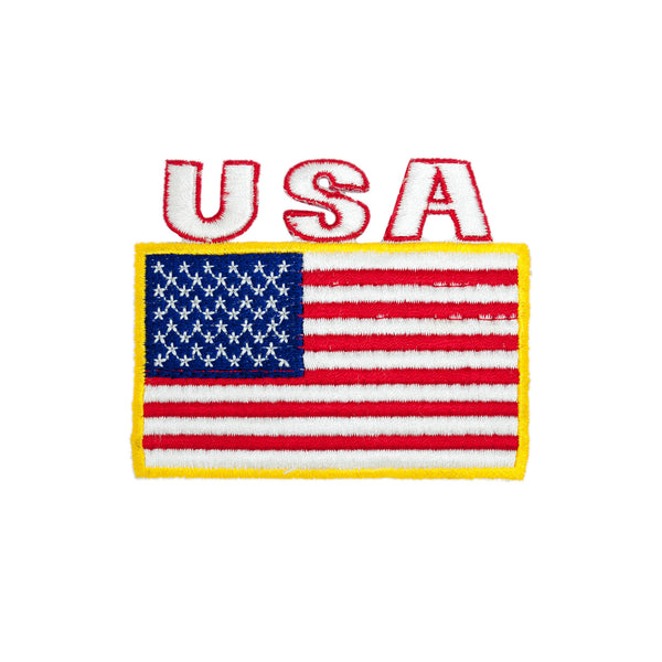 PS1449 - USA FLAG with text (Iron on)