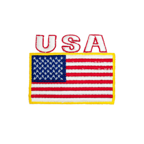 PS1449 - USA FLAG with text (Iron on)