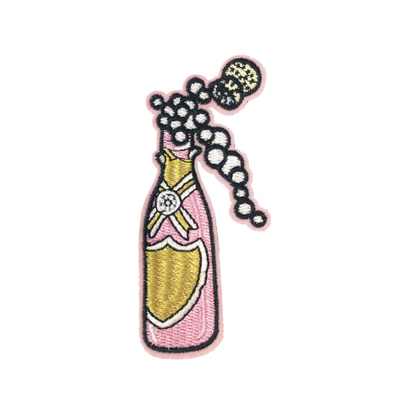 PC3587 - Pop Bottle Of Pink Champagne (Iron On)