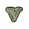 PC4001V - Sequin Silver Letter V (Iron On)