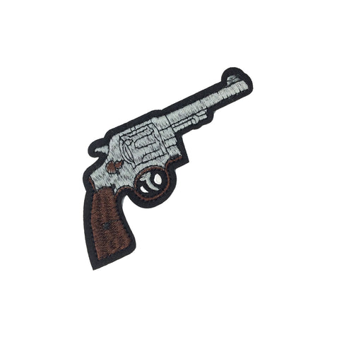 PC3590 - Silver Revolver Gun (Iron On)