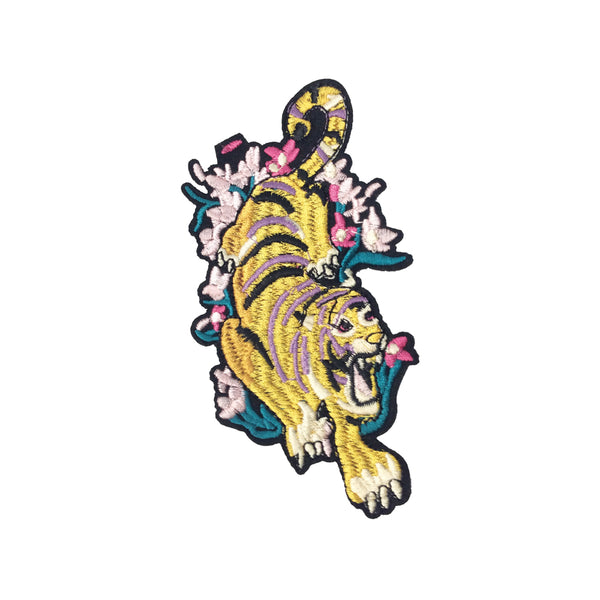 PC3591 - Tiger In Flowers L (Iron On)