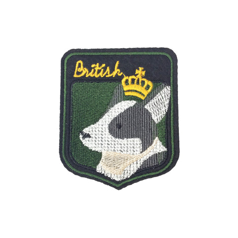 PC3594 - British Bull Terrier Dog Crown (Iron On)